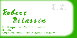 robert milassin business card