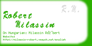 robert milassin business card